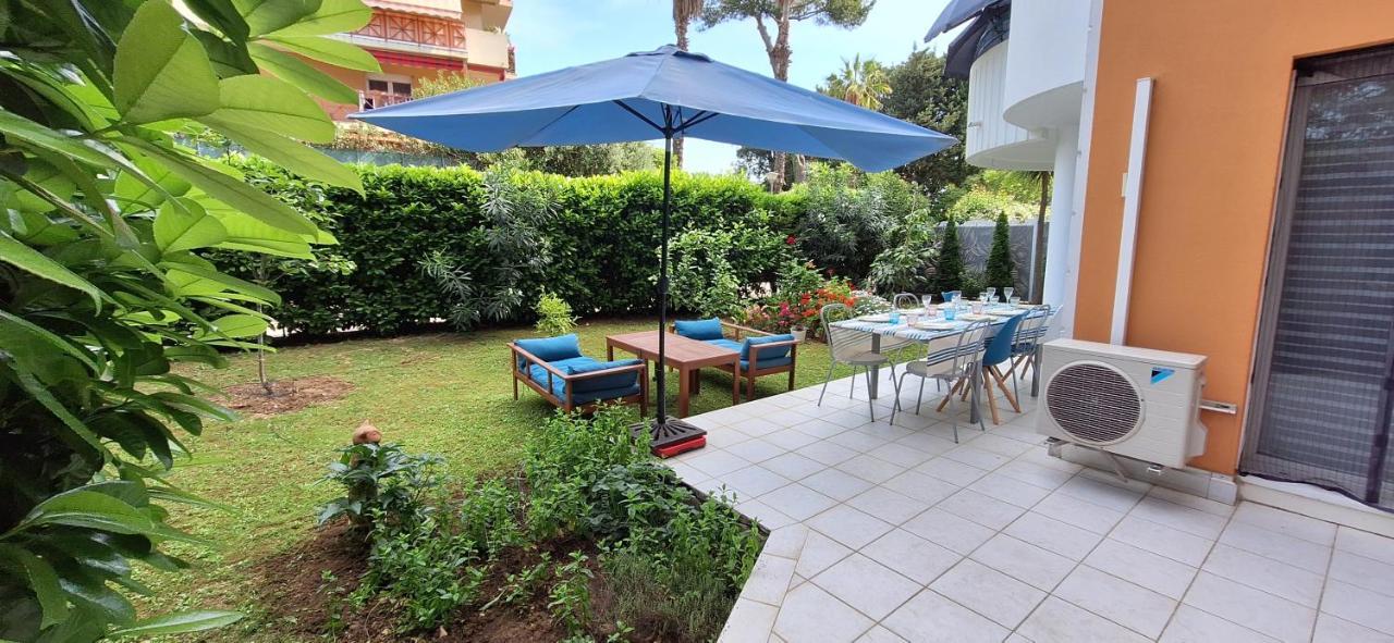 Charmant Appartement Residentiel Avec Terrasse, Jardin Privatif Et Piscine A Cannes Exterior foto